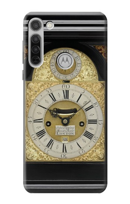 W3144 Antique Bracket Clock Hard Case and Leather Flip Case For Motorola Moto G8