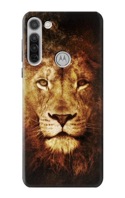 W3182 Lion Hard Case and Leather Flip Case For Motorola Moto G8