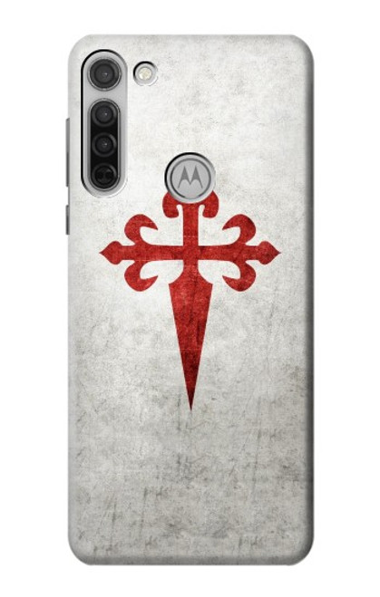 W3200 Order of Santiago Cross of Saint James Hard Case and Leather Flip Case For Motorola Moto G8