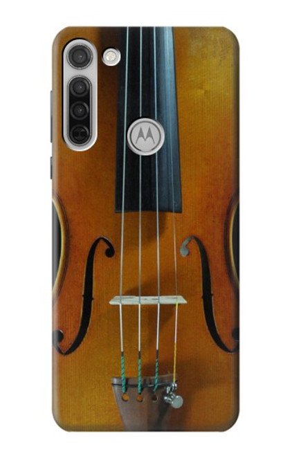 W3234 Violin Hard Case and Leather Flip Case For Motorola Moto G8