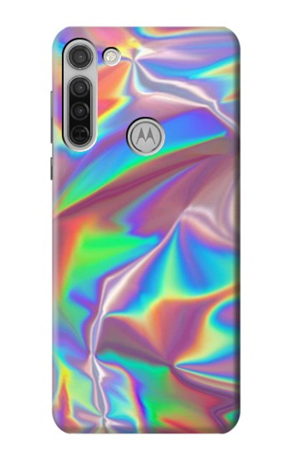 W3597 Holographic Photo Printed Hard Case and Leather Flip Case For Motorola Moto G8