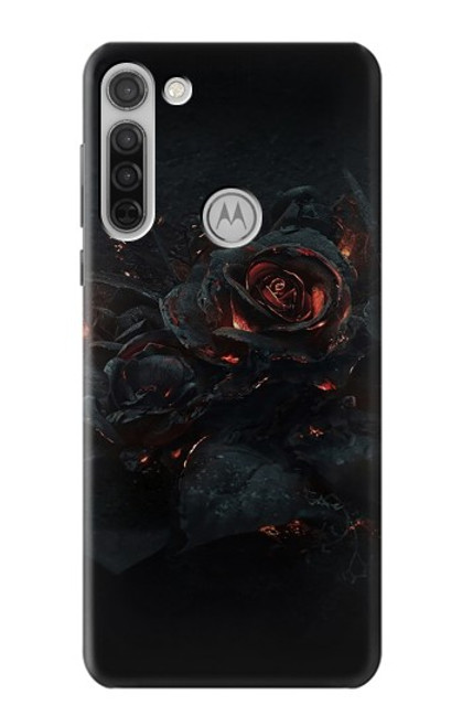 W3672 Burned Rose Hard Case and Leather Flip Case For Motorola Moto G8