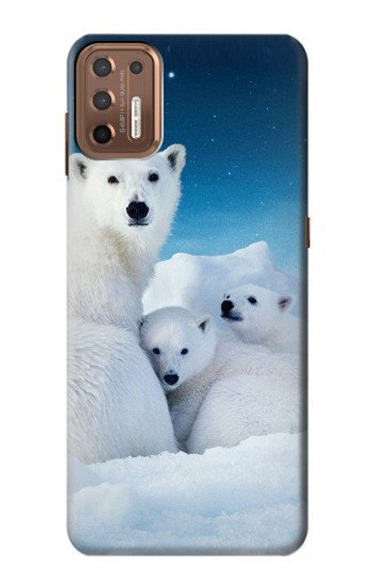 W0285 Polar Bear Family Arctic Hard Case and Leather Flip Case For Motorola Moto G9 Plus