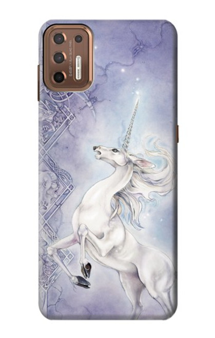 W1134 White Horse Unicorn Hard Case and Leather Flip Case For Motorola Moto G9 Plus