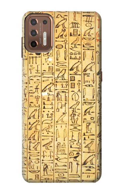 W1625 Egyptian Coffin Texts Hard Case and Leather Flip Case For Motorola Moto G9 Plus