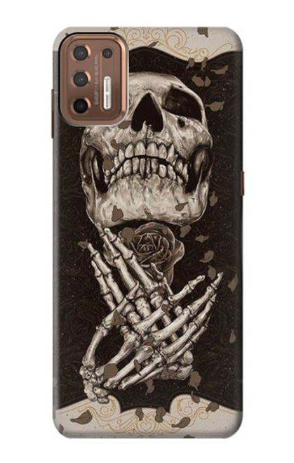 W1676 Skull Rose Hard Case and Leather Flip Case For Motorola Moto G9 Plus