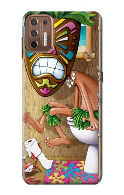 W1702 Tiki Man Toilet Hard Case and Leather Flip Case For Motorola Moto G9 Plus