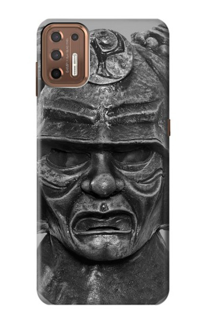 W1827 Japan Samurai Helmet Hard Case and Leather Flip Case For Motorola Moto G9 Plus