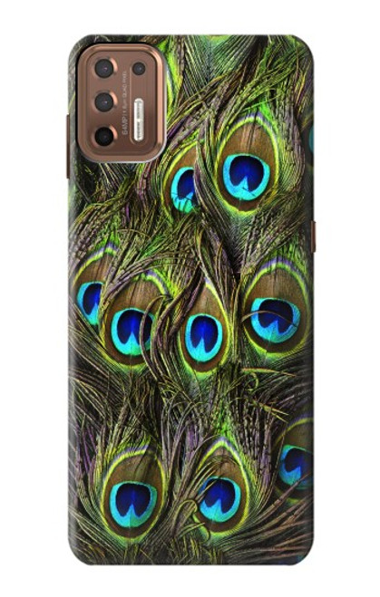 W1965 Peacock Feather Hard Case and Leather Flip Case For Motorola Moto G9 Plus