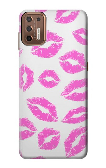 W2214 Pink Lips Kisses Hard Case and Leather Flip Case For Motorola Moto G9 Plus