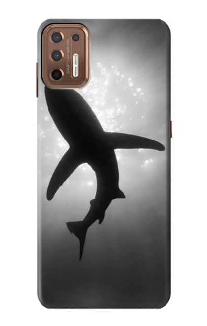 W2367 Shark Monochrome Hard Case and Leather Flip Case For Motorola Moto G9 Plus