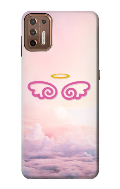 W2514 Cute Angel Wings Hard Case and Leather Flip Case For Motorola Moto G9 Plus