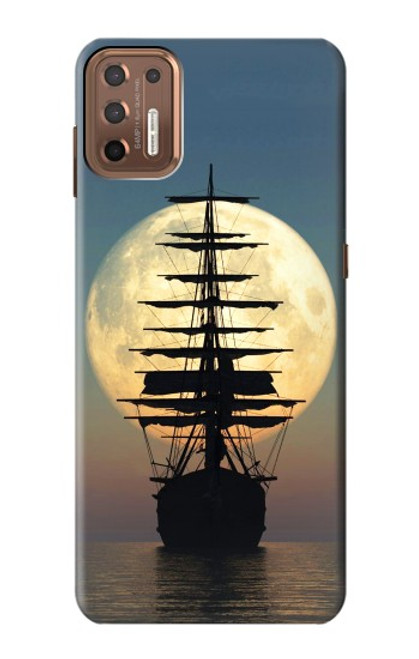 W2897 Pirate Ship Moon Night Hard Case and Leather Flip Case For Motorola Moto G9 Plus