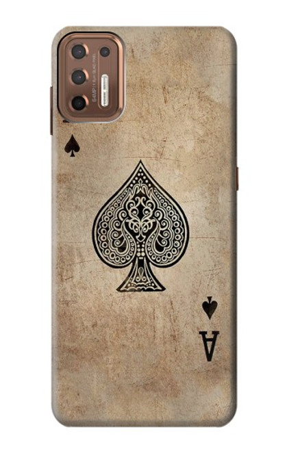 W2928 Vintage Spades Ace Card Hard Case and Leather Flip Case For Motorola Moto G9 Plus