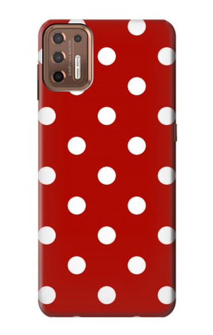 W2951 Red Polka Dots Hard Case and Leather Flip Case For Motorola Moto G9 Plus