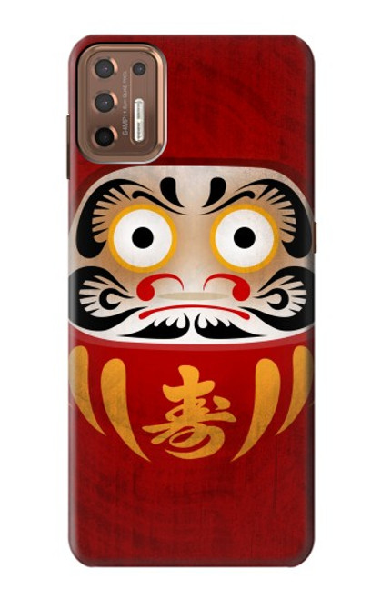 W3023 Japan Good Luck Daruma Doll Hard Case and Leather Flip Case For Motorola Moto G9 Plus