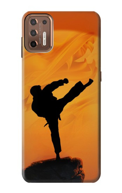 W3024 Kung Fu Karate Fighter Hard Case and Leather Flip Case For Motorola Moto G9 Plus