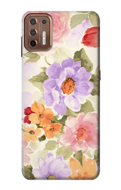 W3035 Sweet Flower Painting Hard Case and Leather Flip Case For Motorola Moto G9 Plus