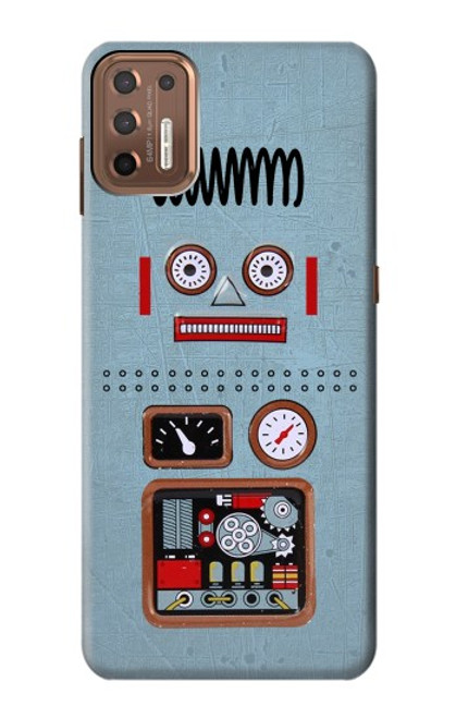 W3040 Retro Robot Toy Hard Case and Leather Flip Case For Motorola Moto G9 Plus