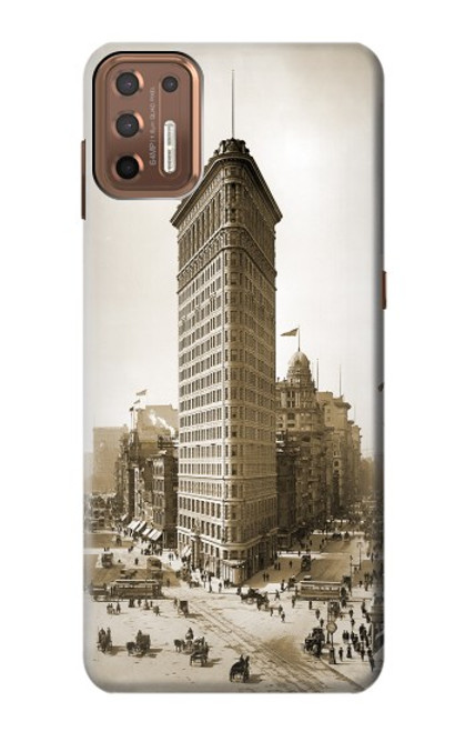 W3046 Old New York Flatiron Building Hard Case and Leather Flip Case For Motorola Moto G9 Plus