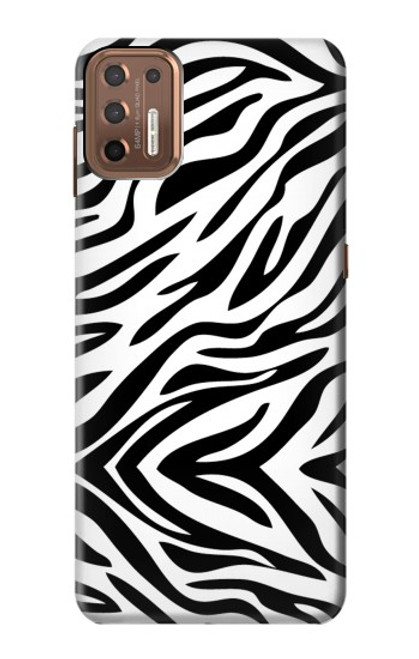 W3056 Zebra Skin Texture Graphic Printed Hard Case and Leather Flip Case For Motorola Moto G9 Plus