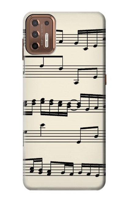 W3082 Music Sheet Hard Case and Leather Flip Case For Motorola Moto G9 Plus