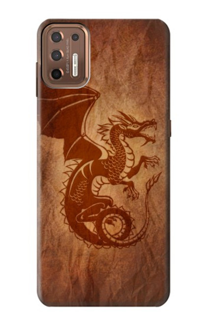 W3086 Red Dragon Tattoo Hard Case and Leather Flip Case For Motorola Moto G9 Plus