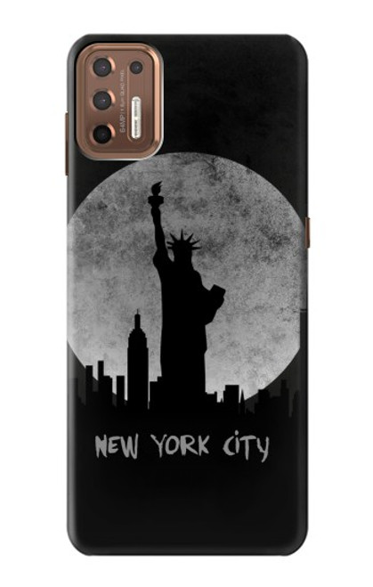 W3097 New York City Hard Case and Leather Flip Case For Motorola Moto G9 Plus