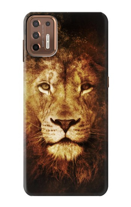 W3182 Lion Hard Case and Leather Flip Case For Motorola Moto G9 Plus