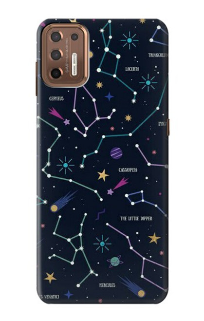 W3220 Star Map Zodiac Constellations Hard Case and Leather Flip Case For Motorola Moto G9 Plus