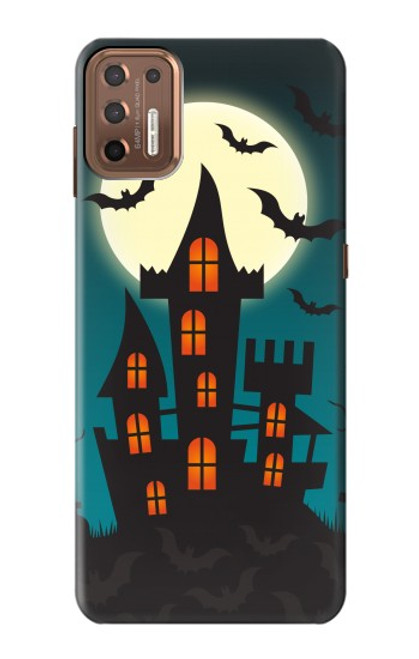 W3268 Halloween Festival Castle Hard Case and Leather Flip Case For Motorola Moto G9 Plus