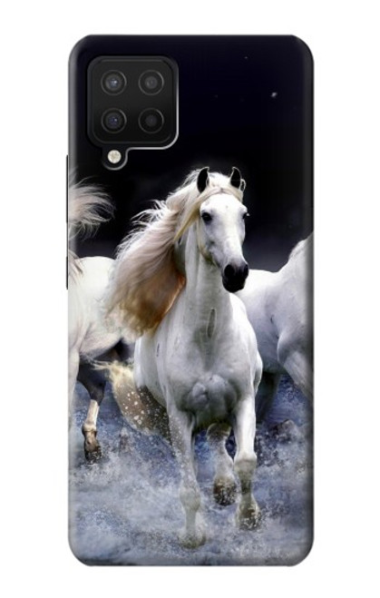 W0246 White Horse Hard Case and Leather Flip Case For Samsung Galaxy A42 5G