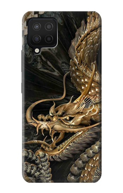 W0426 Gold Dragon Hard Case and Leather Flip Case For Samsung Galaxy A42 5G