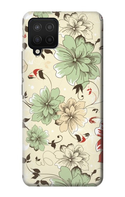 W2179 Flower Floral Vintage Art Pattern Hard Case and Leather Flip Case For Samsung Galaxy A42 5G