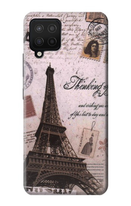 W2211 Paris Postcard Eiffel Tower Hard Case and Leather Flip Case For Samsung Galaxy A42 5G