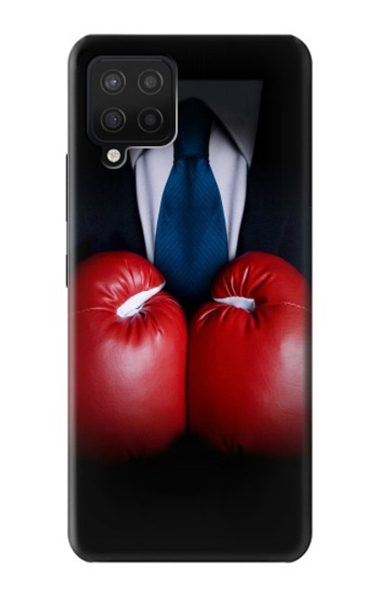 W2261 Businessman Black Suit With Boxing Gloves Hard Case and Leather Flip Case For Samsung Galaxy A42 5G