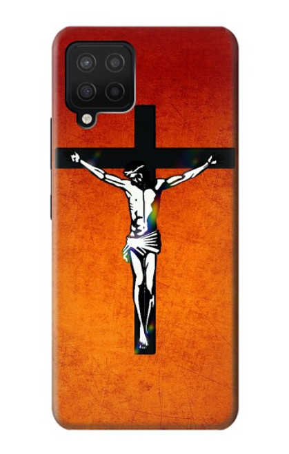 W2421 Jesus Christ On The Cross Hard Case and Leather Flip Case For Samsung Galaxy A42 5G