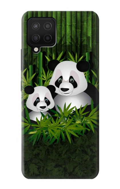 W2441 Panda Family Bamboo Forest Hard Case and Leather Flip Case For Samsung Galaxy A42 5G