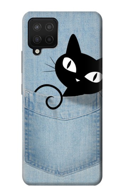 W2641 Pocket Black Cat Hard Case and Leather Flip Case For Samsung Galaxy A42 5G