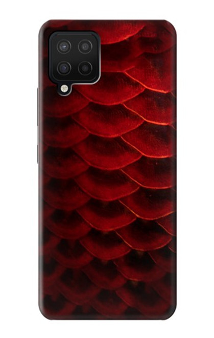 W2879 Red Arowana Fish Scale Hard Case and Leather Flip Case For Samsung Galaxy A42 5G