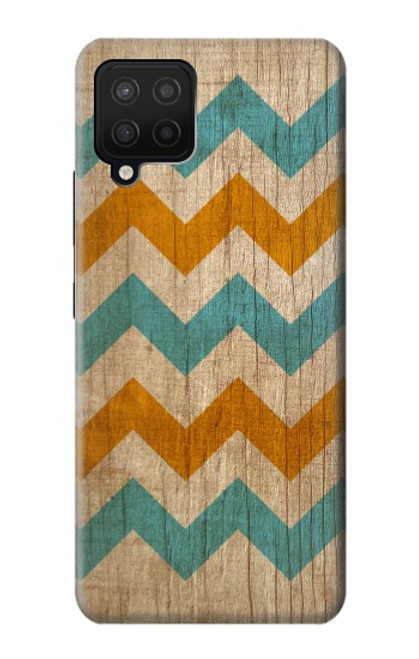 W3033 Vintage Wood Chevron Graphic Printed Hard Case and Leather Flip Case For Samsung Galaxy A42 5G