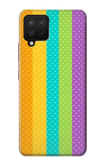 W3678 Colorful Rainbow Vertical Hard Case and Leather Flip Case For Samsung Galaxy A42 5G