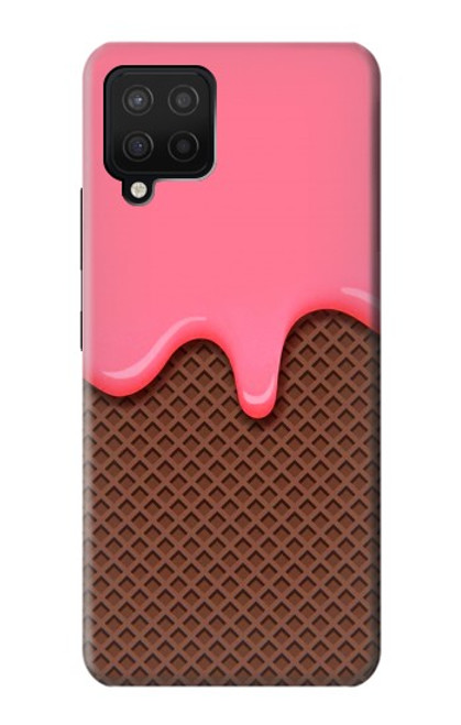 W3754 Strawberry Ice Cream Cone Hard Case and Leather Flip Case For Samsung Galaxy A42 5G