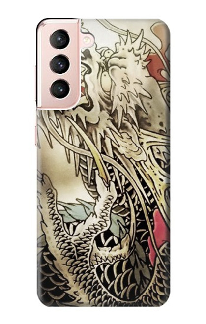 W0122 Yakuza Tattoo Hard Case and Leather Flip Case For Samsung Galaxy S21 5G