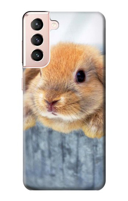 W0242 Cute Rabbit Hard Case and Leather Flip Case For Samsung Galaxy S21 5G