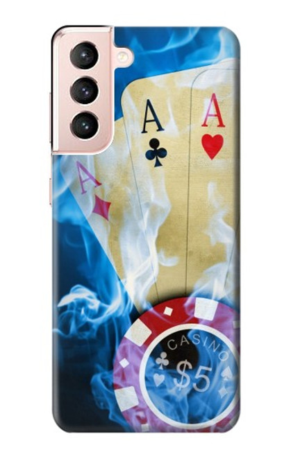 W0348 Casino Hard Case and Leather Flip Case For Samsung Galaxy S21 5G