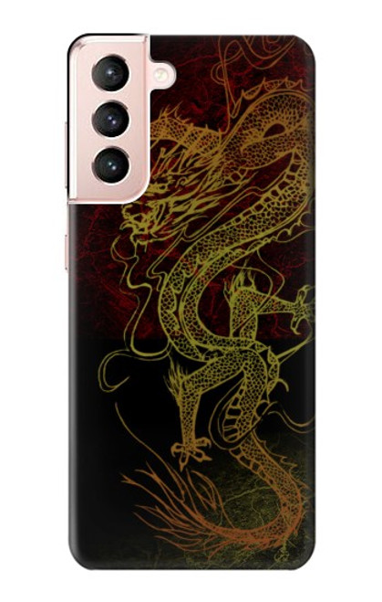 W0354 Chinese Dragon Hard Case and Leather Flip Case For Samsung Galaxy S21 5G