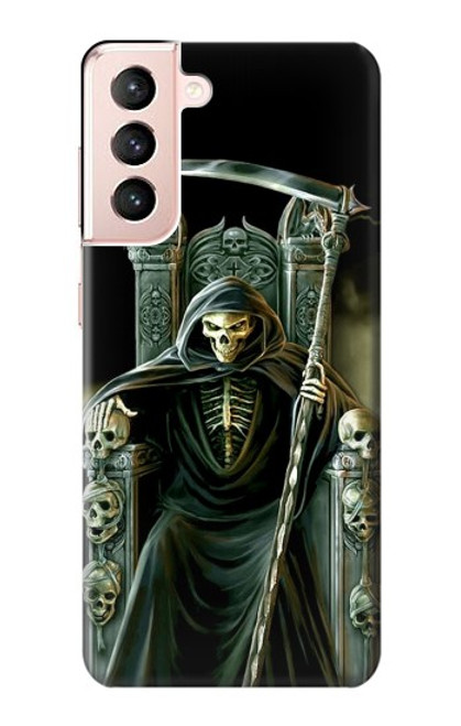 W1024 Grim Reaper Skeleton King Hard Case and Leather Flip Case For Samsung Galaxy S21 5G