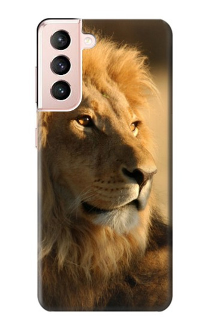 W1046 Lion King of Forest Hard Case and Leather Flip Case For Samsung Galaxy S21 5G