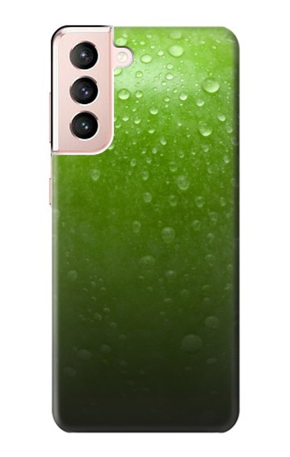 W2475 Green Apple Texture Seamless Hard Case and Leather Flip Case For Samsung Galaxy S21 5G